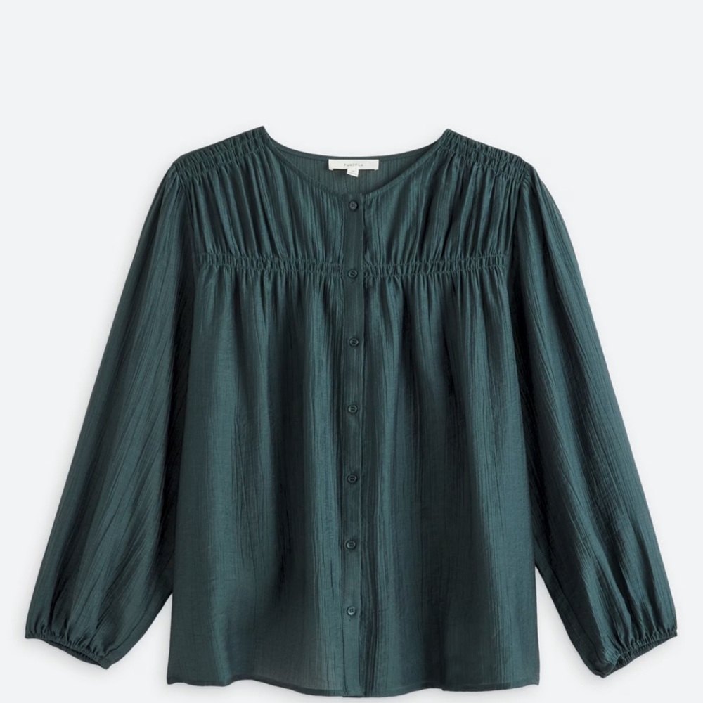 Fun2fun green blouse, size 2x
